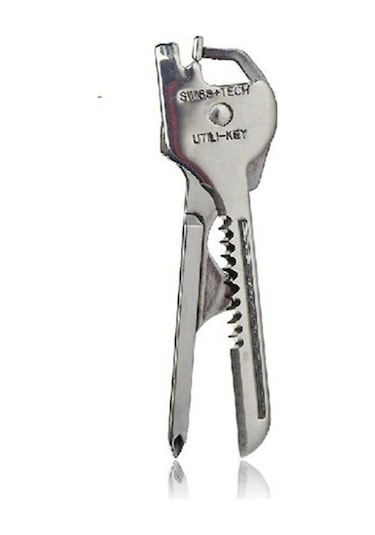 Ulzyvf 6 Fonksiyonlu Lala Anahtarlık Gümüş Tornavida Açacağı Anahtar Tutucu El Alet Çok Yönlü Anahtarlık Gümüş