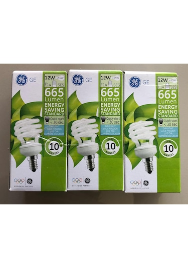 3 Adet General Elc. E 14 Tasarruflu Lamba 12w 55w 665 Lümen 65
