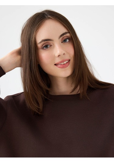 Loft Kahverengi Kadın Sweatshirt Lf2041105 Kahverengi