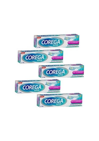 Corega Süper Diş Protez Yapıştırıcı Krem Tat Içermez 5 x 40 G