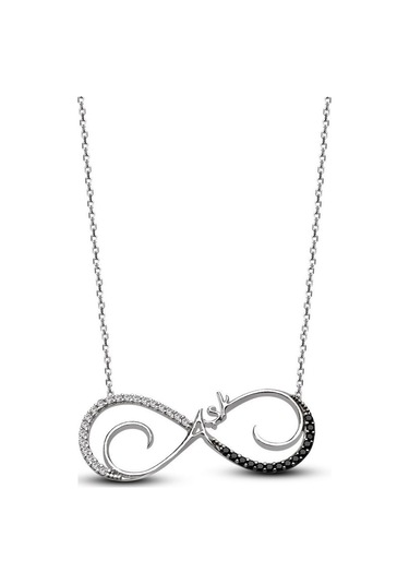 Sonsuzluk Sonsuz Aşk Gümüş Kolye Ve Bileklik Seti Taşlı Wsn91