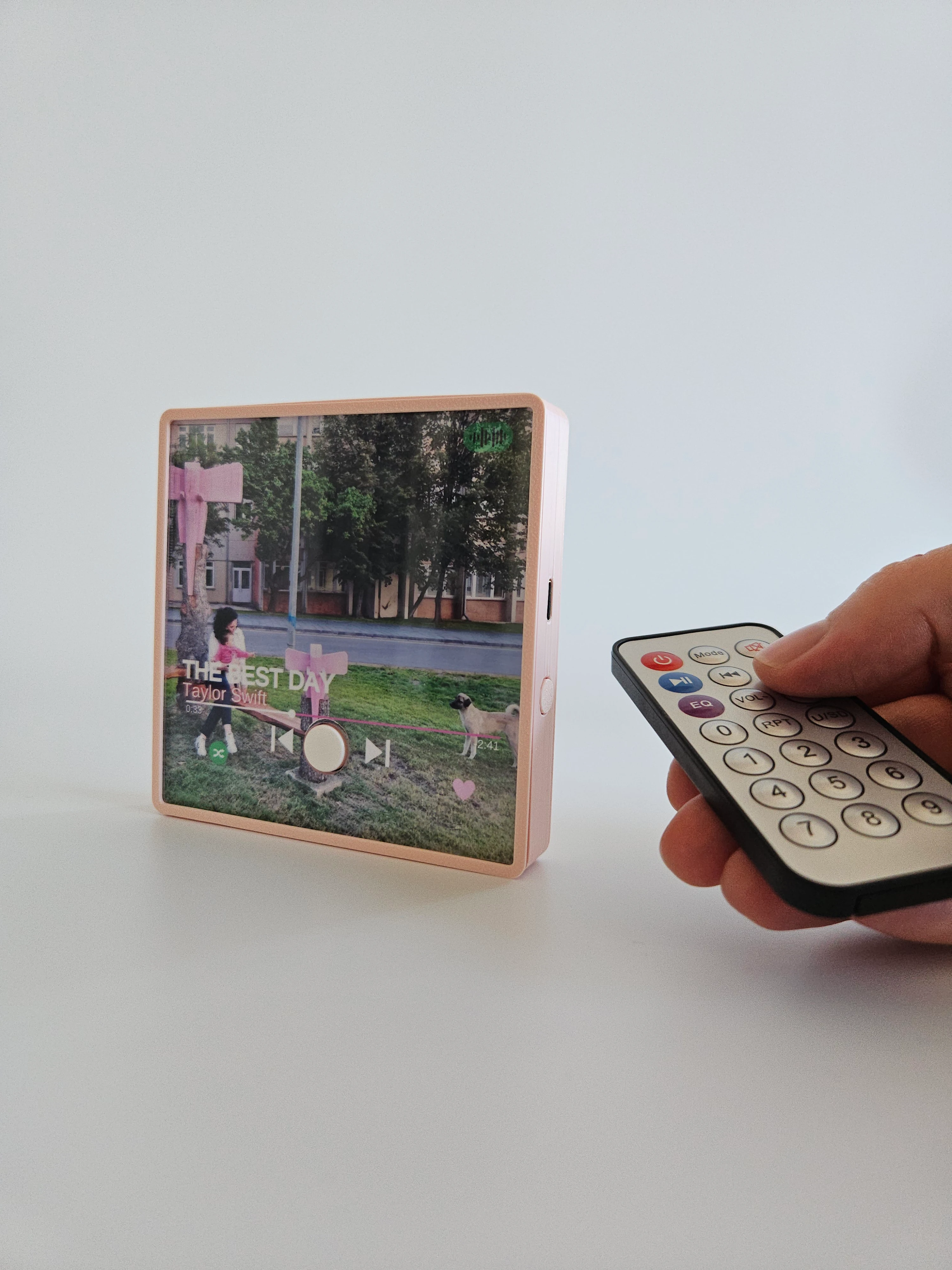 Kişiye Özel Müzikli Magnet Hediyesi Pudra Pembe