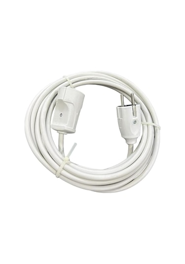 3 Metre 3x2,5 Mm Cca Ttr Tekli Beyaz Seyyar Elektrik Kablosu