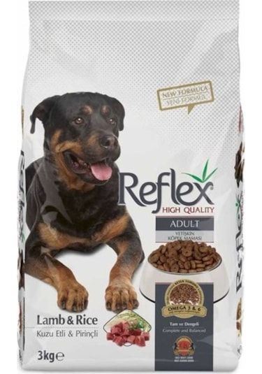Reflex Kuzu Etli ve Pirinçli Yetişkin Köpek Maması 3 KG