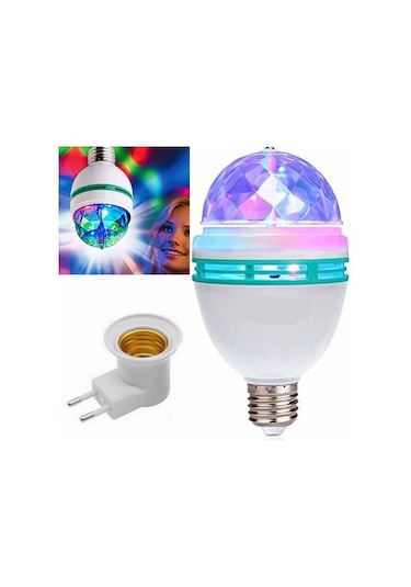 Led Disko Lamba Dönebilen Işıklı Parti Disco Lambası Çok Renkli