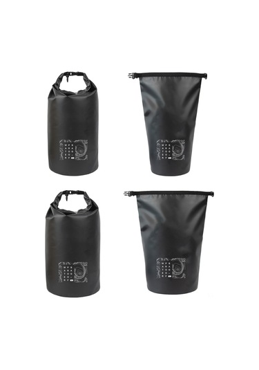 Teltree 10l Siyah Pvc Su Geçirmez Çanta - Kamp, Dalış, Kayak İçin Kuru Saklama Torbası Siyah