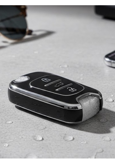 Hyundai Ve Kia - İ10 İ20 İ30 İx25 İx35 Elentra Ceed Picanto Rio 3 Buton Nano Anahtar Kılıfı