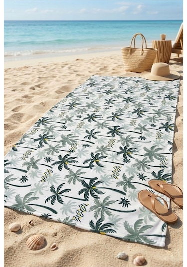 Tropical Breeze Yeşil Plaj Havlusu 70 X 150 Cm Yeşil