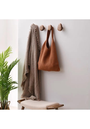 Suntek Yurt Yatak Odası Ev Için Ahşap Duvar Kanca Minimalist Üçgen