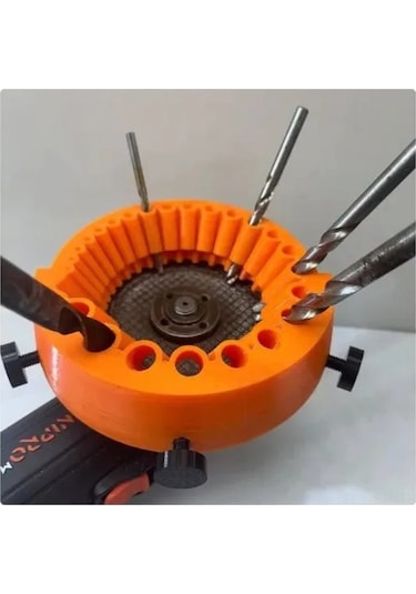 Folinda Açımlı Kesici Uyumlu 2-13 Mm Delikli Matkap Ucu Silecek, Abs Plastik Turuncu Polishing Kit Turuncu