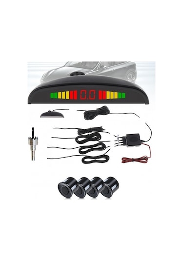 Üniversal Araç Park Sensörü Ön Arka Metre Göstergeli