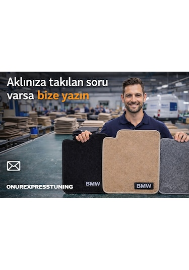 Bmw E92 Araca Özel Halı Paspas Kaymaz Taban 4 Parça