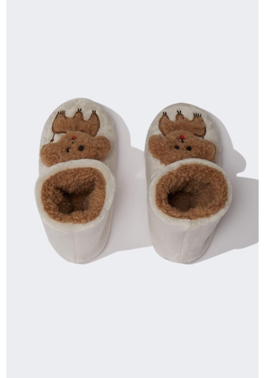 DeFacto Kız Çocuk Düz Taban Ev Botu D3445A824WNBG123 Bej