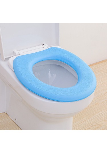 Vkemall Uzun Tip Tuvalet Koltuğu - Pp Malzeme, Yavaş Kapanma, Kolay Kurulum, Ergonomik Tasarım Mavi