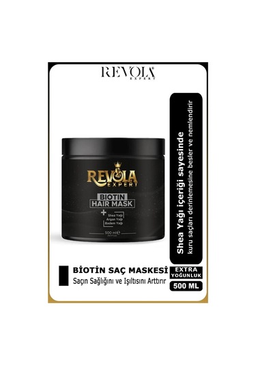 Revola Expert Shea Agan Badem Yağlı Saç Maskesi 500 Ml Biotin