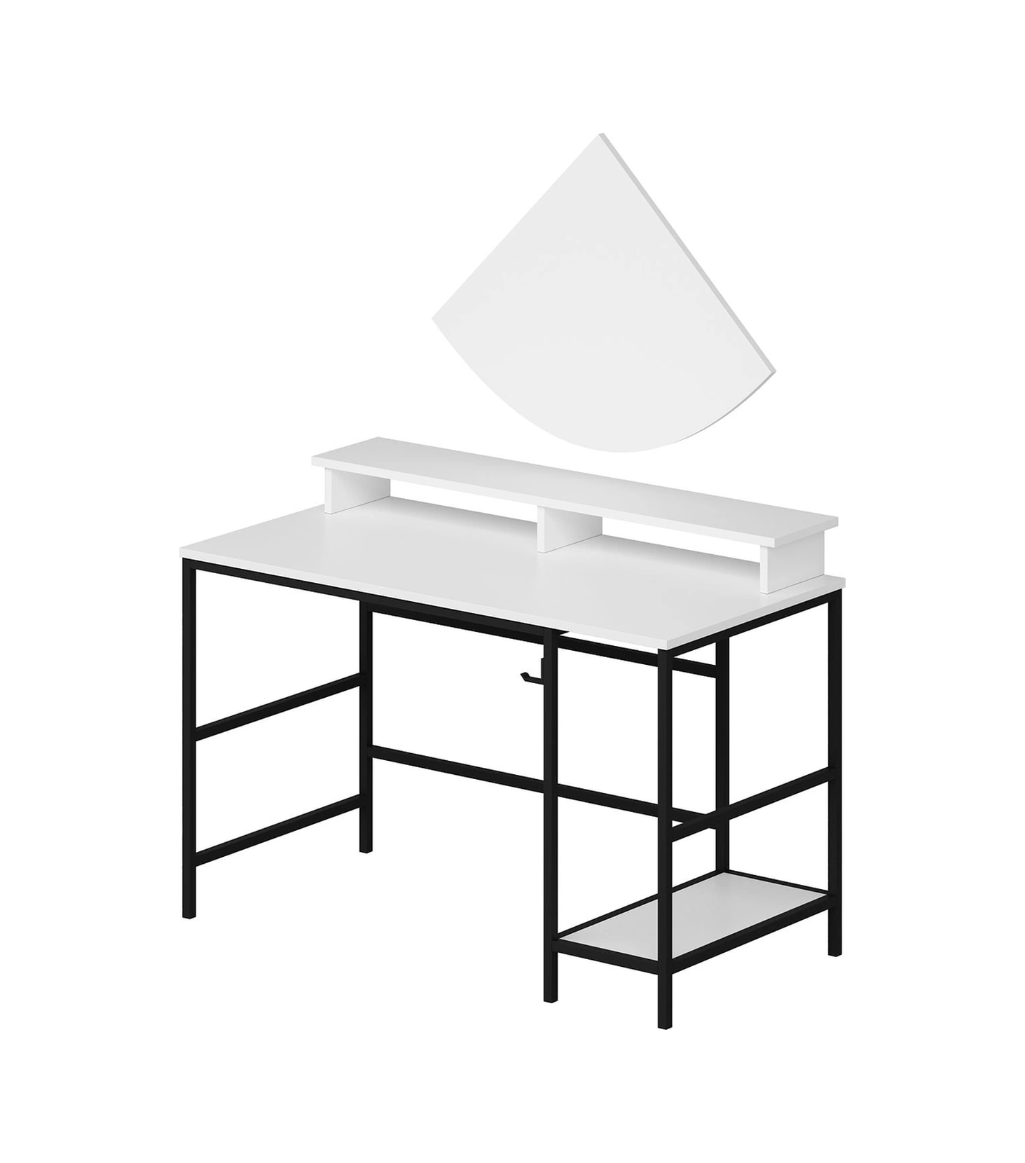 Minar Greta Çalışma Masası Modül2 - Beyaz Beyaz