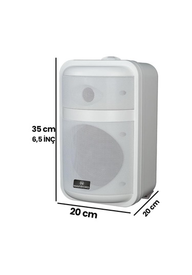 Maxword Mds-106tw Yüksek Kaliteli 250w 6.5 İnç 16 Ohm/100v İki Yollu Duvar Tipi Sütun Hoparlör