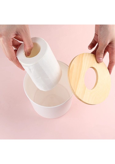 Orange-ev Mutfak Ahşap Plastik Doku Kutusu Masif Ahşap Peçete Tutucu Kılıf Şık Bambu Kapak El Saklama Kutusu Ev Ve Yaşam