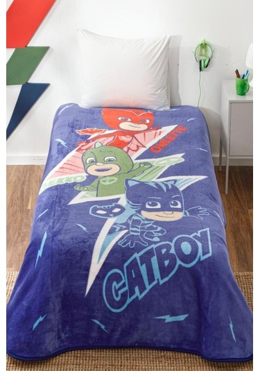 Pj Maks Yeni Sezon Lisanslı Tek Kişilik Battaniye Çok Renkli