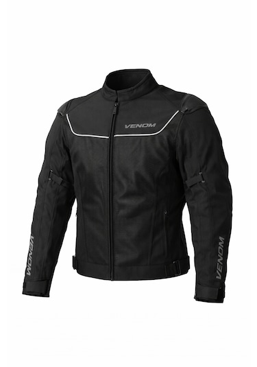 Venom Raptor Hörgüçlü 4 Mevsim Siyah Motosiklet Montu