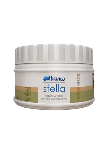 Bianca Stella Su Bazlı Saf Akrilik Boya Metalik Altın 0.25 Kg