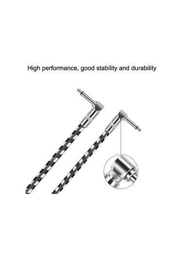 Sones 8m 2 Dirsek Başlı 6,35mm Gitar Kablosu Oksijensiz Bakır Çekirdekli Ts Büyük İki Çekirdekli Kablo