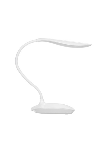Yunboo Usb Şarjlı Led Masa Lambası, Dokunmatik Kontrol, 3 Aydınlatma Seviyesi, 360 Döner Başlık, Esnek Hortum, Göz Koruyucu, Çalışma Ve Öğrenme İçin Beyaz Işık Beyaz