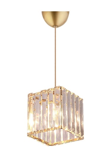 3 Adet Aydınlatma Seti 1 Adet Avize 2 Adet Abajur Cam Başlık Kristal