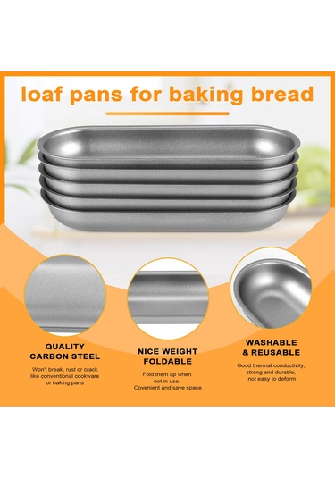 5 Adet Karbon Çelik Sosis Kalıpları Tava Dıy Ev Yapımı Ekmek Aracı Gümüş