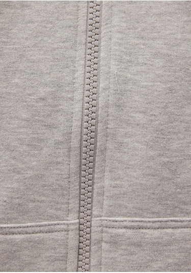 Mavi - M Nakışlı Fermuarlı Kapüşonlu Gri Sweatshirt 0s10193-80196 Gri