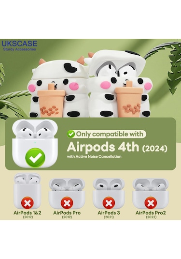 Apple Uyumlu AirPods 4. Nesil Özel Tasarımlı Silikon Kılıf 3