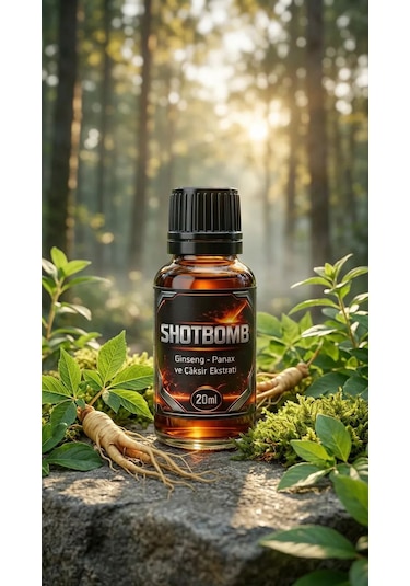 Shotbomb Ginseng Panax Çakşır Ekstratı Aktif Yaşam Takviyesi ''4x20ml''