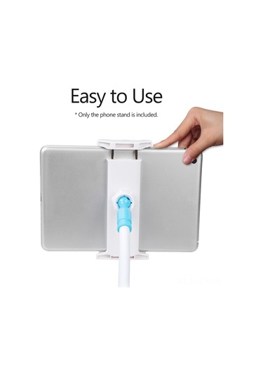 Youmex Mobil Ve Tablet Masa/yatak Üstü Tutucu - Canlı Yayın, Dersler, Video İzleme - 3.5-10.5 İnç - Kaymazsız Silikon - Hızlı Kurulum - Mavi Beyaz