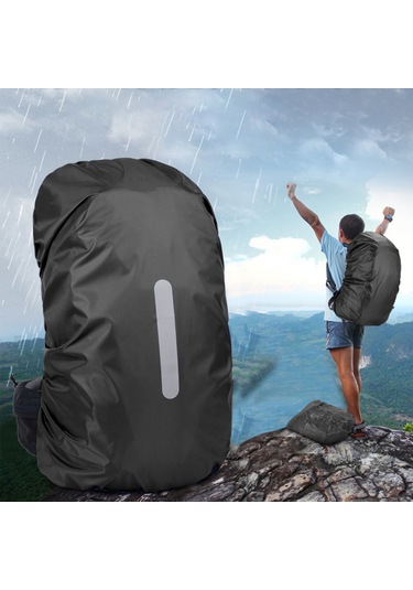 Yuntech01 Su Tasarımı 35l Sırt Çantası Yağmurluk Kılıfı - 2'li Set, Su Geçirmez Ve Reflektif Çok Renkli