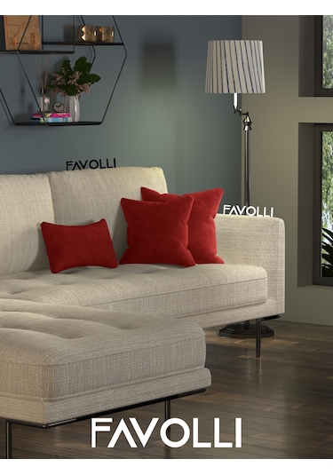 Kadife Dokulu Metalik Kırmızı Kırlent Kılıfı Dream Serisi Punch Için Uygun Gizli Fermuar Metalik Kırmızı