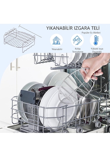 Electrolux E6af1-6st Fitöz Airfryer 7 Lt Uyumlu Izgara Teli Takımı