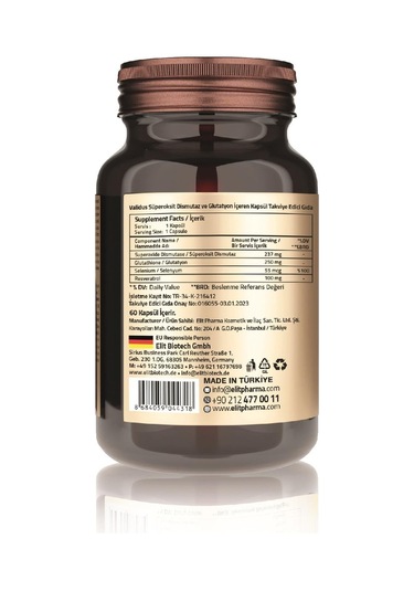 Superoxide Dismutase 237 Mg 30 Capsules