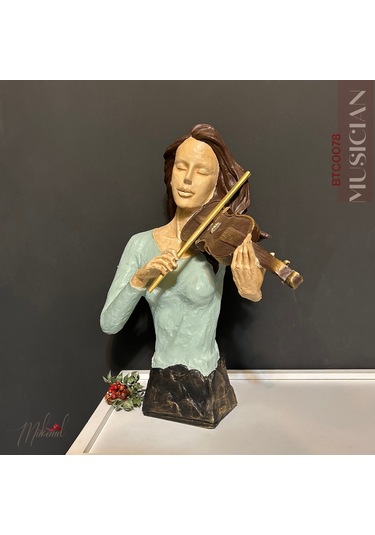 Müzisyen Heykeli Figür Dekoratif Obje Ve Biblo Masa Dekorasyon 2