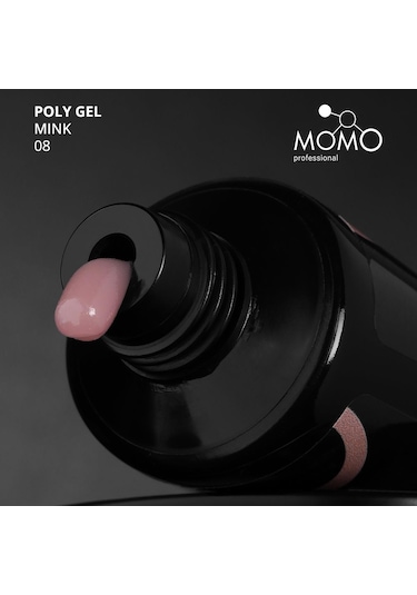 Momo Professional Protez Tırnak İçin Poly Gel Poli Jel No.08 Vizon 30 Gr