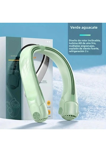 Taşınabilir Askılı Boyun Vantilatörü Klimasız Yeşil,
