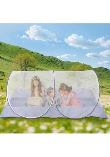 Prestigegoods Kamp Açık Hava Sivrisinek Ağı, Ücretsiz Kurulum, Taşınabilir Seyahat Şifreli Örgü Çadır, Siyah Örgü, 210d Su Geçirmez, 200x100x73 Cm Çok Renkli