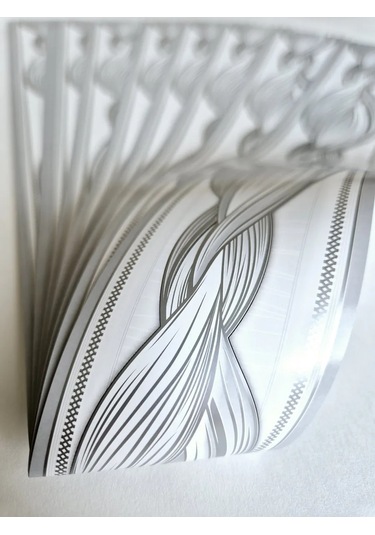 Art-design Duvar Kağıdı İçin Camlı Kağıt Bant Kenar Süsleme 6 Cm 401013294