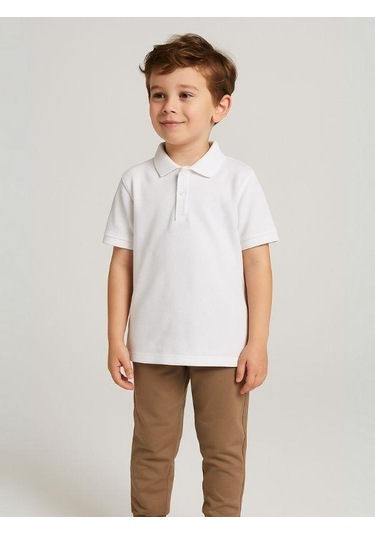 Çocuk Beli Paçası Lastikli Yumuşak Dokulu Okul Eşofman Altı-16088 Kahverengi