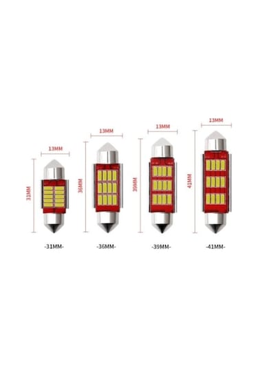 Sofit Led Canbus C5W Tavan Plaka Ampül 31Mm-36Mm-39Mm-41Mm 2 Adet 1 Takım 2 Adet -39Mm