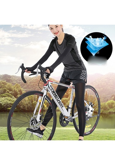 Butu 1 Çift Nefes Alabilir Yaz Spor Bacak Güneş Koruması Kaymaz Diz Kollu Kapakları