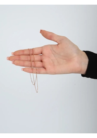 Voznesenskij Uvelirnyj Zavod 925 Ançız Kolye Gümüş Zinciri Altın Kaplama 250228215 Altın