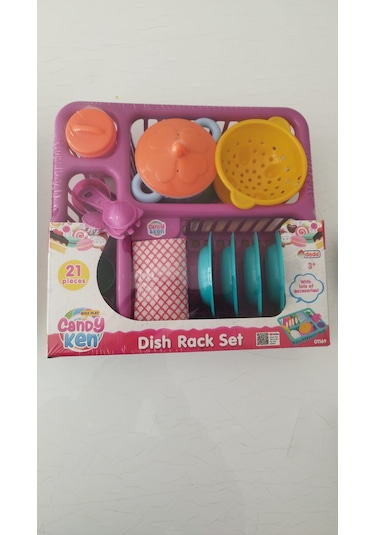 35 Parça Çocuk Mutfak Seti Pembe Bulaşıklık Tabak Tencere + Kes Diğer