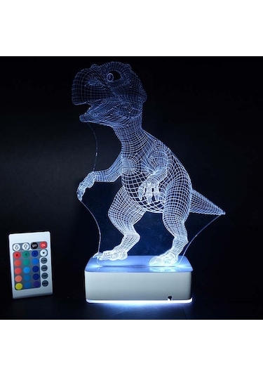 Özel Tasarım Dinazor 3D Led Lamba