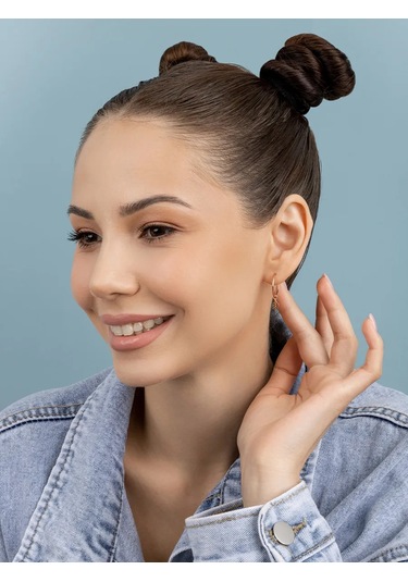 Veronika Küpe Takı 925 Ayar Gümüş Kongo Tarzı 14975052 Altın