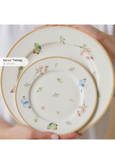 Karaca Forever Bone New Fly 24 Parça 6 Kişilik Yemek Takımı Çok Renkli